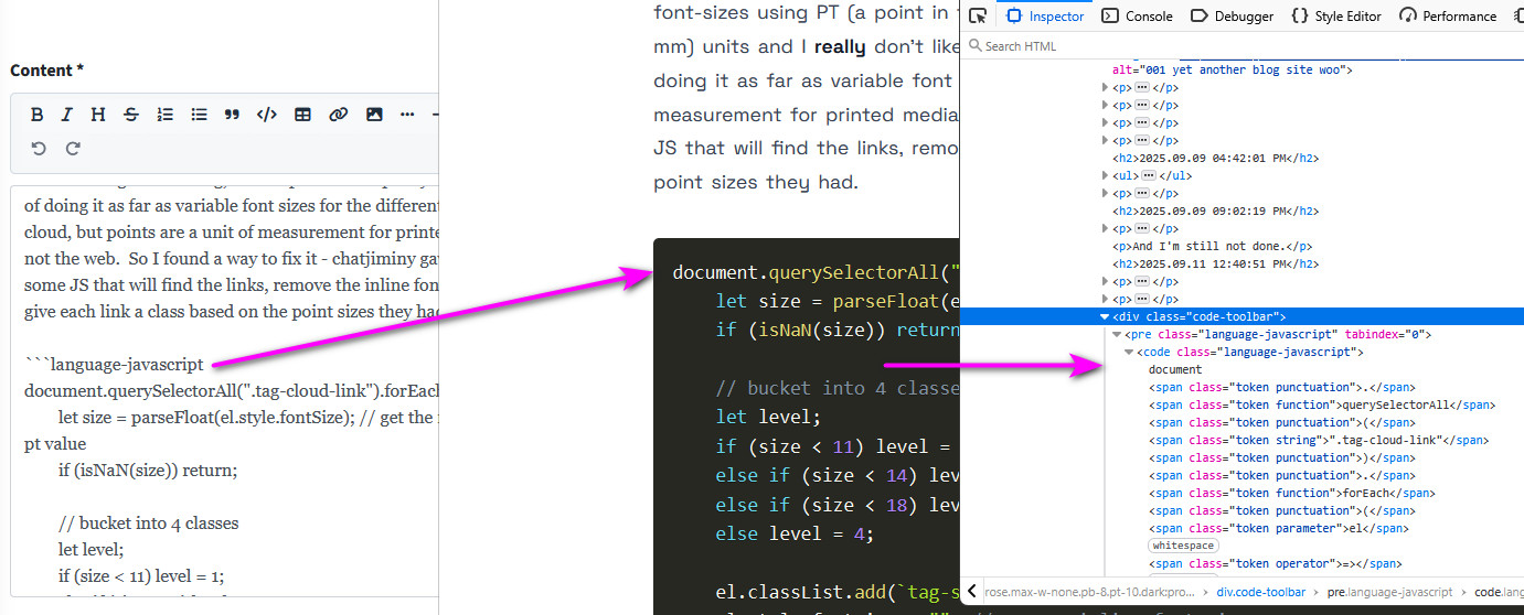 screenshot of code content with nice syntax highlighting