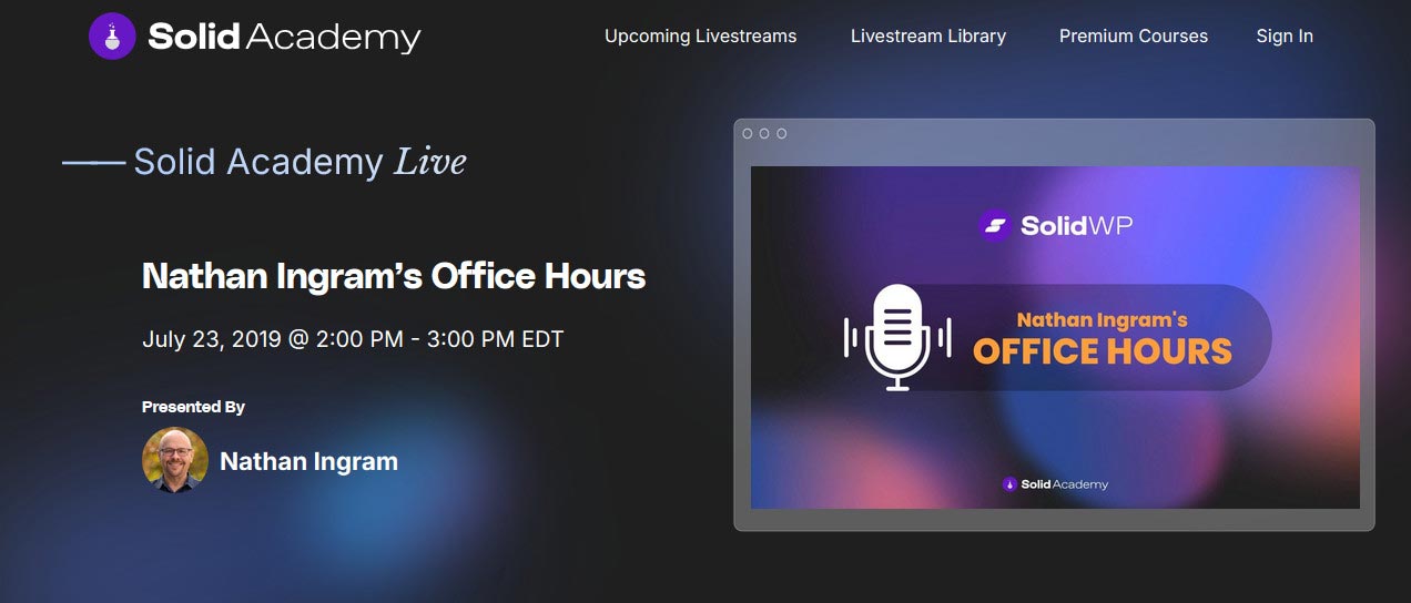 Nathan Ingram's Office Hours 2019.07.23